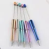 Plastic Bead Pens Beads Ballpoint Children Students Office School Supplies Black Ink Roller Ball Pen Child