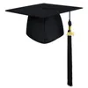 Berets dorosły czapka ukończenia studiów z 2024 Tassel Solid Color High School Bachelor Hat na ceremonię imprezowy wystrój
