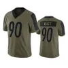 Stitch Football 56 Alex Highsmith Jerseys Team 7 Ben Roethlisberger 90 TJ Watt 55 Cole Holcomb 50 Elandon Roberts 31 Keanu Neal 23 Damontae Kazee Woman Youth Men Men