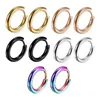 Hoop Earrings 2pcs/pairs Metal For Women Men Simple Geometric Stainless Steel Round Circle Unisex Party Jewelry Gift
