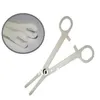 Whole-OP-50 pcs Disposable Piercing Forceps clamp sterilized piercing tools2486