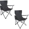Lägermöbler Portable Folding Black Camping Chair All Weather - Idealiska utomhusförsörjningar.
