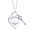 10AAA Классическая модная стерлинговая ожерелье Sier Counting Cain Heart T