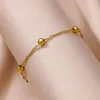 Ankletter för kvinnor sommar fotben armband strandtillbehör 14k gul guld pärlkedja anklet estetik smycken födelsedagspresent