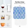 Table Mats Cornflower Blue Moroccan Watercolor Pattern Coasters PVC Leather Placemats Insulation Coffee Kitchen Dining Pads Set Of 4