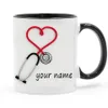 2023 Docteur Gift Hospital Stéthoscope personnalisé Fun and Unique Ceramic Coffee Tass Cups 231227