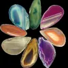 Random Agate Geode Polished Crystal Slice Brasilien Crystal Ornament Home Decor Nature Colorful Alagate Pead Polished Quartz Random C283o