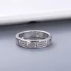 Bague de styliste Stones pour hommes et femmes, bague de luxe, en or, pour couples, bijoux de haute qualité, simple, personnalité 261f