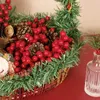 Decorazioni per feste Confezione da 32 bacche rosse di Natale con stelo bacca di agrifoglio artificiale per decorazioni per alberi artigianato vacanze e decorazioni per la casa