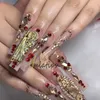 3d ganta muerte encantos de unhas metal s gemas glitter acrílico arte jóias manicure decoração acessórios 231226