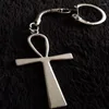 Keychains Jesus Kristus ansikte på Cross Keychain Egyptian Ankh Crucifix Life Symbol Pendants Keyring Diy Men smycken bil Key Chain Bijoux