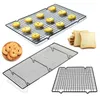 Stainless Steel Wire Grid Cooling Tray Cake Food Rack Oven Kitchen Baking Pizza Bread Barbecue Cookie Biscuit Holder Shelf 231226