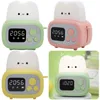 Night Lights Bedside Table Desk Alarm Clock Digital Timer 800mAh Cute Toaster Lamp Bread Maker Light Birthday Gifts For Baby Girls Boys