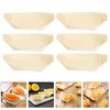 Disposable Dinnerware 100 Pcs Sushi Boat Serving Tray Supply Bread Basket Multi-function Dish Decorative Wood Household Dessert Plate
