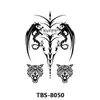 Makeup and Personalized black white colored totem tattoo sticker, waterproof durable small flower arm animal tattoo, temporary chest