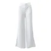 Kobiety szeroko rozlewane spodnie jesienne swobodne krzyżowe płaszone plaster z wysokim talią spodnie y2k streetwear elegancka praca pant 231226