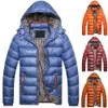 S Arrival Winter Men Solid Color Hooded Long Sleeve Zip Up Pocket Down Jacket Quilted Coat Wholesale Drop 231226