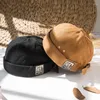 Ball Caps Short Punk Hat Trend Women's Trend Retroless Melon Skin Fashion Fashion Versatile maschile Hip Hop Cap senza visiera