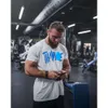 Men's T-Shirts Loose Oversized Sleeve Bodybuilding Short Summer Tops Clothing Thavage Tee Shirt Men Gym Running T Shirt Male Sports Workout