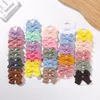 Hair Accessories 10pcs Children Candy Color Hairpins Cute Bowknot Clips For Girl Babies Cotton Fabric Dovetail Knot Fashion Headwear