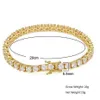 3mm 4mm 5mm 7 8 9 الذهب الفضي Rosegold 5A Zirconia cubic zirconia braclets bling سلسلة Hiphop Tennis Sannis Bracelet252i263h