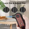 Windproof Blue Flame Direct Jet Cigar Lighter Visible No Gas Tank Cycle Inflation Use High Temperature Multifunction Ignition Guns