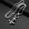 Designer Ch Cross Luxe Chromen Hanger Ketting Sieraden Hiphop Rock Trendy voor Man Vrouw Titanium Staal Straat Hart Nekketting Trui Keten Minnaar Cadeau Pcq5