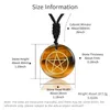 Pendant Necklaces Natural Crystal Disc Engraved Pentagram Pattern Auspicious Life And Health Suitable For Both Men Women