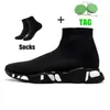 2024 Speed ​​2.0 V2 Casual Platforme Sneaker Men Mężczyznę Tripler S Socks Buty Brand Black White Blue Light Ruby Graffiti High