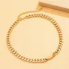 Chaînes Vintage Punk Petit Mince Court Collier Collier Collier Boho Simple Minimaliste Or Couleur Serpent Lisse Lien Colliers Femmes Je2855