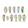 100pcs Virgin Mary Nail Charms 3D Crystal Jewel Buddha Art Decoration Religious s for Acrylic Nails 240113