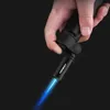 Metal Butane No Gas Cigar Lighter Outdoor Windproof Straight Flush Blue Flame Recyclable Inflatable Turbo Ignition Gun Kitchen Tool