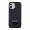 أعلى درجات الهاتف المحمول لـ iPhone 13 12 11 PRO MAX XS XS XR 8 7 Plus Leather Back Shell Case Triangle Label Cover24347709