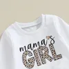 Zestawy odzieży Kupretty Baby dziewczyna jesień zimowe ubrania Święty Crewneck bluzy Bluza żebrowane spodnie ustawiają świąteczne stroje