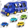 Light And Music Transport Vehicle For Storing Double Layer Large Sized Engineering Fire Protection City Toy 231227