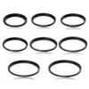 100 Pieces Metal Thread Step Up Ring Camera Lens Filter Adapter 49mm52mm55mm58mm62mm67mm72mm77mm82mm UV Mount 231226