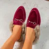 Buty designerskie w stylu odzieży wierzcha Mueller Kapcie miękkie skórzane królicze buty damskie pluszowe buty na wpół pluszowe buty bawełny buty furry pantofel 3ecml