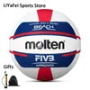 V5B5000 Molten Size 5 Standard Volleyball Soft Touch Leather Outdoor Indoor Volleyballs Youth Adults Women Beach Ball 231227