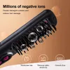 Wireless Professional Hair Straightener Curler Comb Fast Heating Negative Ion Straightening Curling Brush Styling Tools 231227