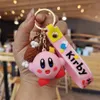 Gra Kirby Figure Key Chain Akcesoria Croc Charms Rakiet Raccoon Rubber Pvc Plastikowe klawisz 3D Kirby Biecian