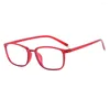 Solglasögon anti-Blue Light Reading Glasses Män Kvinnor Fashion Red Color Presbyopia Diopter 1.0 1.5 2,0 2,5 3,0 3,5 4.0