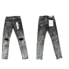 jeans viola jeans da uomo jeans firmati per donna Pantaloni denim Pantaloni neri Trapuntatura ricamata di alta qualità strappata per pantaloni vintage di marca di tendenza piega sottile da uomo