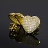 Popular Wholesale Jewelry Elegant Heart Shape 14K Gold vvs 925 Sterling Silver Moissanite Stud Earrings