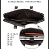 Briefcases New Design Men's Business Briefcase High Quality Men Handbag 14 Inch Laptop Case Messenger Bag, Black&brown