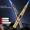 Metal Butane No Gas Lighter Spray Gun Turbo Jet Blue Flame Torch Outdoor BBQ Cigar Kök Svetsar smycken Tools Men's Present