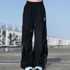 Men's Pants Sweatpants For Women Vintage Unisex Wide Leg Elastic Waist Soft Breathable Sports With Pockets Quick Dry Long