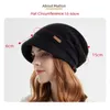 Ball Caps Fleece Lined Knitted Hat Casual Thickened Short Brim Beanies Soft Plush Keep Warm Ear Protection Women Girl