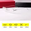 Lunettes de soleil Cadres 2023 CT Marque Hommes Business Sans Vis Myopie Lunettes Cadre Or Titane Hyperopie Lunettes Demi Prescription 8505332