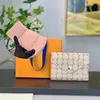 10a Designer Wallets 3 creditcard slots portemonnee Luxe kaarthouder Bruine bloemen Portemuleert Lederen luxe portefeuilles Key zakzakken munttasje kleine koppelingszak met doos