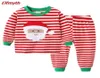 Conjuntos de pijamas de Natal para meninos Conjuntos de pijama infantil Santa Pjs Gecelik Koszula Nocna Pijama infantil conjunto de pijama 2110181430337